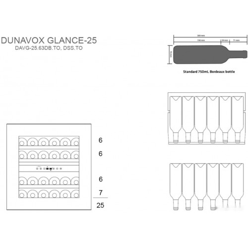 Винный шкаф Dunavox DAVG-25.63DB.TO