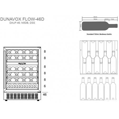 Винный шкаф Dunavox DAUF-46.145DSS