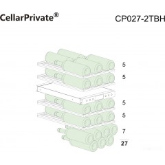 Винный шкаф Cellar Private CP027-2TBH со скрытой ручкой