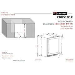 Винный шкаф Climadiff CBU51D1X