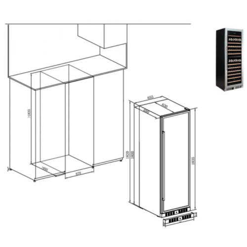 Винный шкаф Temptech E1000DX