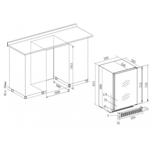Винный шкаф Temptech OX60DRB-24