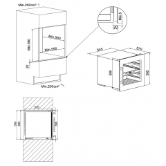 Винный шкаф Temptech OZ60DX-24