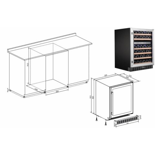 Винный шкаф Temptech WPX60DCS