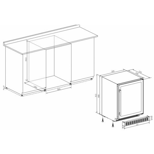 Винный шкаф Temptech STX60DRB