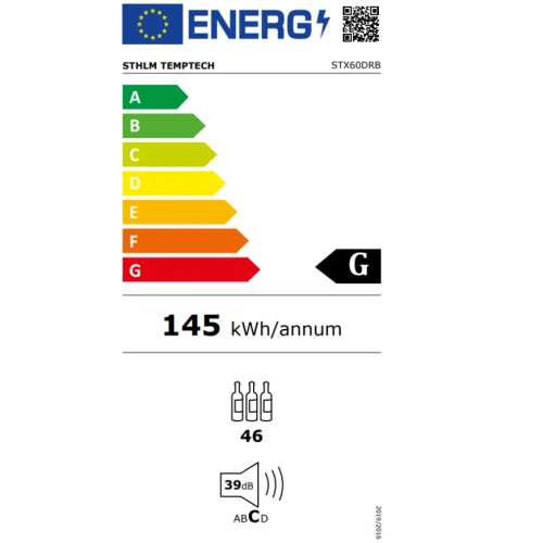 Винный шкаф Temptech STX60DRB