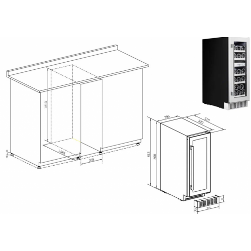 Винный шкаф Temptech STX30DS