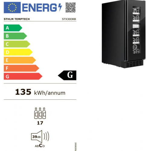Винный шкаф Temptech STX30DRB