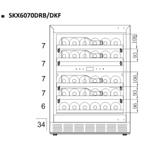 Винный шкаф Temptech SKX6070DRB