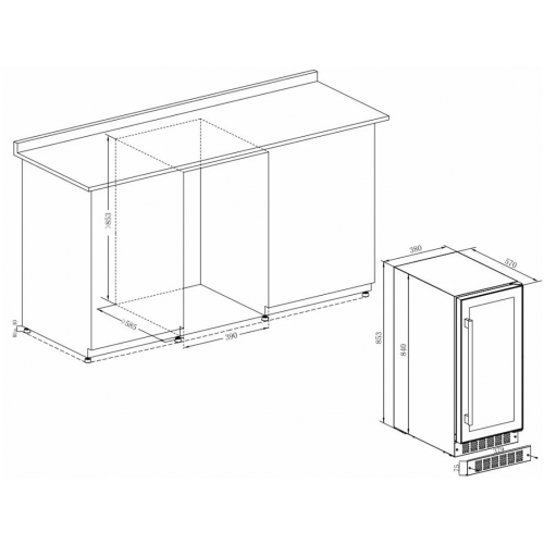 Винный шкаф Temptech PRESQ38DB-24