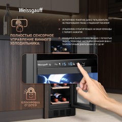 Винный шкаф Weissgauff WWCI-16 DB DualZone
