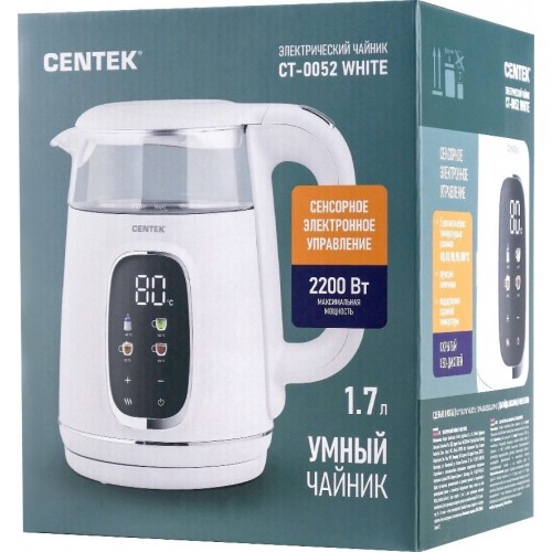 Электрический чайник CENTEK CT-0052 White