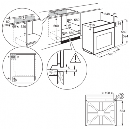 Духовой шкаф Electrolux OED3H50TX