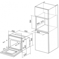 Духовой шкаф De Luxe 6006.05эшв-061