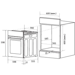Духовой шкаф ZUGEL ZOE601B