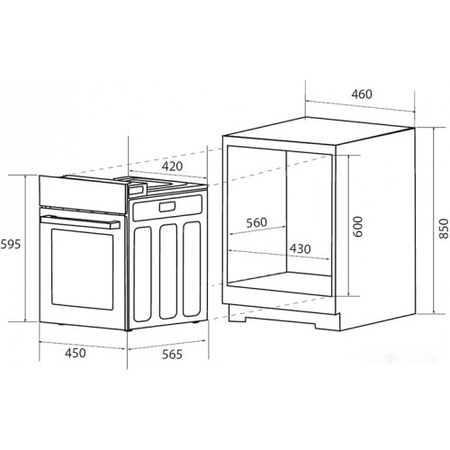 Духовой шкаф ZUGEL ZOE452W