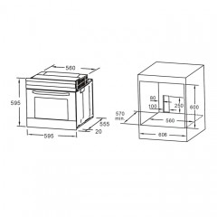 Духовой шкаф Maunfeld MEOC708PB2
