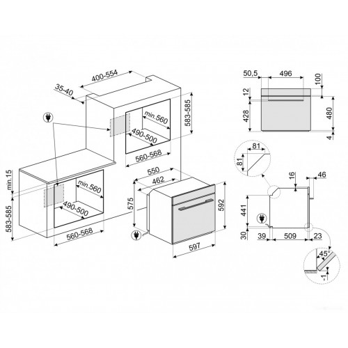 Духовой шкаф Smeg SOP6602TNR