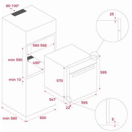 Духовой шкаф Teka Steamchef HLB 8550 SC Night River Black 111200001 (черный)