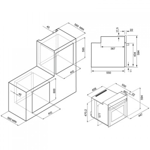 Духовой шкаф Krona LYRA 45 BL/BL