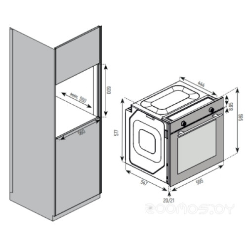 Духовой шкаф Monsher MOE 6008 Noir