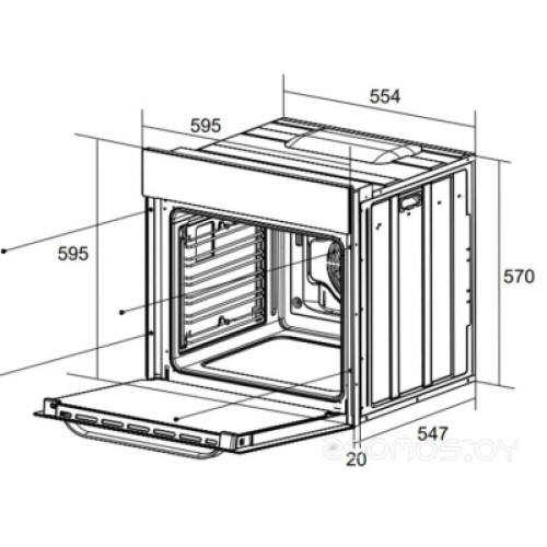 Духовой шкаф Meferi MEO6016BK COMFORT PLUS