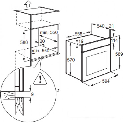 Духовой шкаф Zanussi ZZB 510401 B