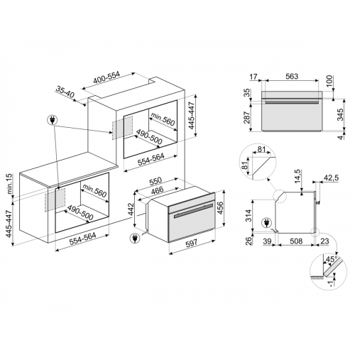 Духовой шкаф Smeg SF4604MCNR