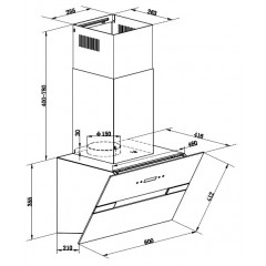 Вытяжка Maunfeld Mersey 60 черный\вставка сатин