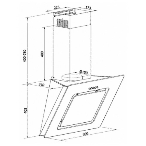 Вытяжка Weissgauff Sigma 60 PB BL