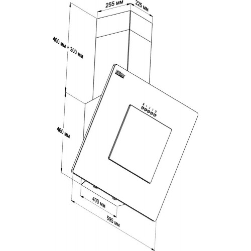 Вытяжка Backer AH60A-G6L200 WH GLASS