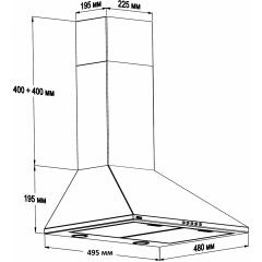 Вытяжка Backer KH 50A-F1 Shiny White