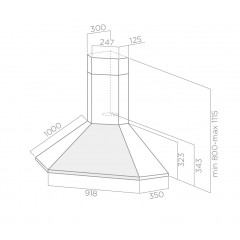 Вытяжка Elica ACUTA IX/F/100