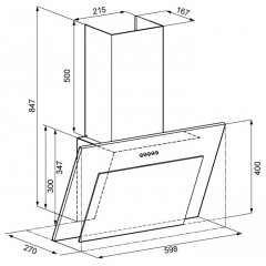 Вытяжка Kronasteel ELMA 600 white PB