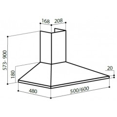 Вытяжка LEX BASIC 500 white