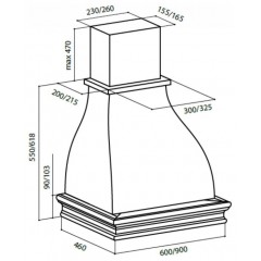 Вытяжка LEX TORINO 600 Ivory