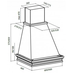 Вытяжка LEX VERONA 900 Ivory