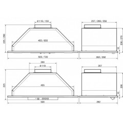 Вытяжка Elikor Врезной блок 52Н-400-П3Д