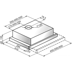 Вытяжка Elikor Интегра 50П-400-B2Л черный/черный