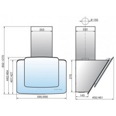 Вытяжка Elikor Кварц 90П-1000-Е4Д бежевый/крем