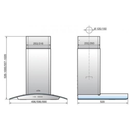 Вытяжка Elikor Аметист 90Н-650-К3Д