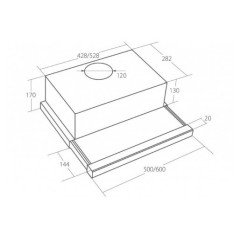 Вытяжка AKPO Light Glass DUO Touch wk-7 50 черный/нерж