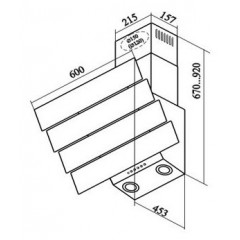 Вытяжка Delonghi Monte Pollino bianco 60