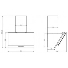 Вытяжка Elikor RX6754XB нерж/черное стекло
