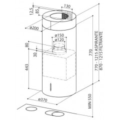Вытяжка Faber CYLINDRA IS./4 EV8 X A37
