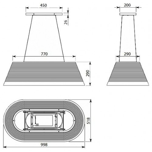 Вытяжка Falmec Materia Isola 100 Concrete