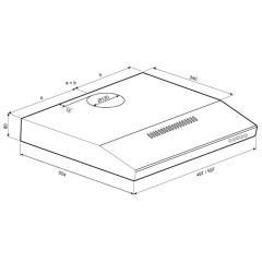 Вытяжка Krona Jessica slim 600 push button (черный)