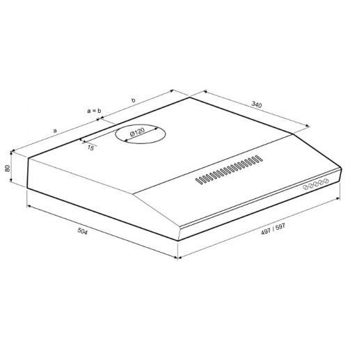 Вытяжка Krona Jessica slim 600 push button (черный)