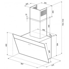 Вытяжка Krona KRISTEN S 900 white/inox 00023512