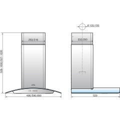 Вытяжка Elikor Аметист 90П-650-К3Д черный/тонир